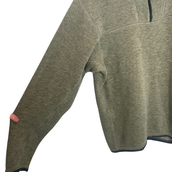 Vintage ARC'TERYX Covert Olive Green Fleece Quarter Zip Polartec Pullover Medium - Picture 5 of 11